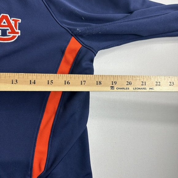 Under Armour Auburn University Polo Shirt Women Size Medium Blue Longsleeve - Picture 8 of 9